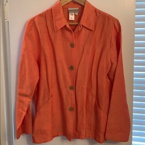 Linen blazer salmon color